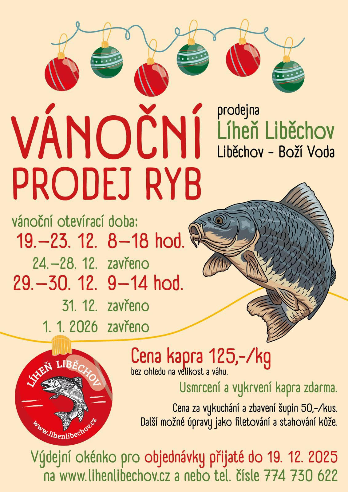 VÁNOČNÍ OTEVÍRACÍ DOBA